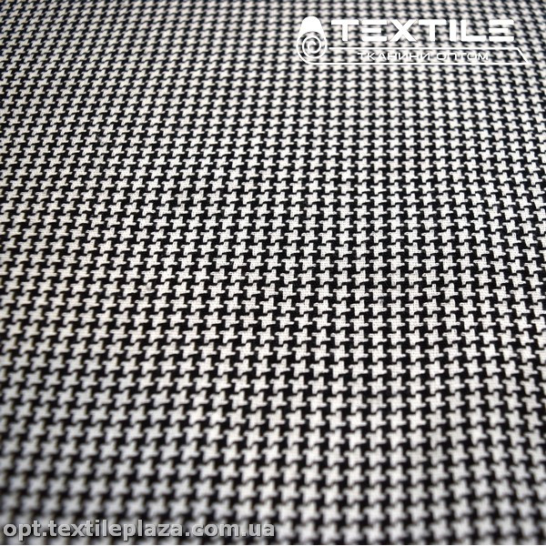Хлопок клетка 14517D3C3 гусиная лапка, бело-черный