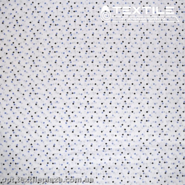 Хлопок абстракция 2591D14C1 квадраты, белый