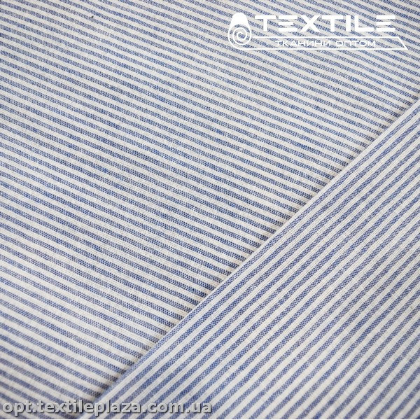 Хлопок полоска 4021D1C3 бело-синий