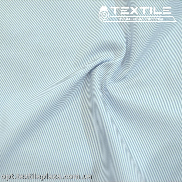 Хлопок полоска 4175D1C1 рубашечный, бело-голубой