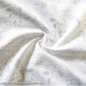 Хлопок жаккард 4159D4C1 Burnout цветы, белый