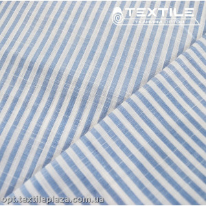 Хлопок полоска 4023D3C1 рубашечный, бело-голубой