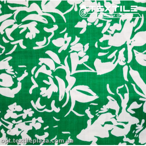 Хлопок цветы 4073D285C1 белые, зеленый