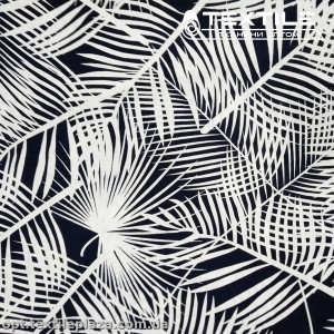 Хлопок листья 4073D48C5 белые, сине-черный