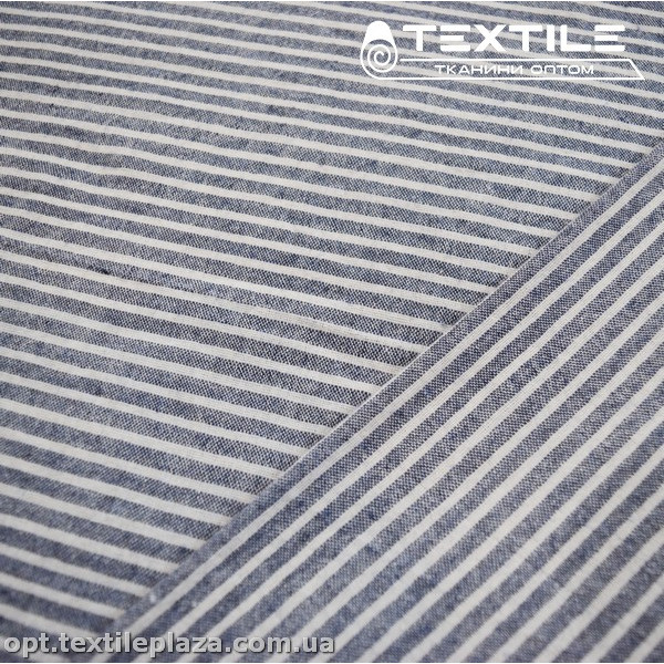 Хлопок полоска 4026D1C4 бело-синий
