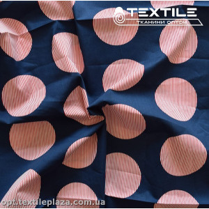 Хлопок горошек 3874D13C2 красный, темно-синий