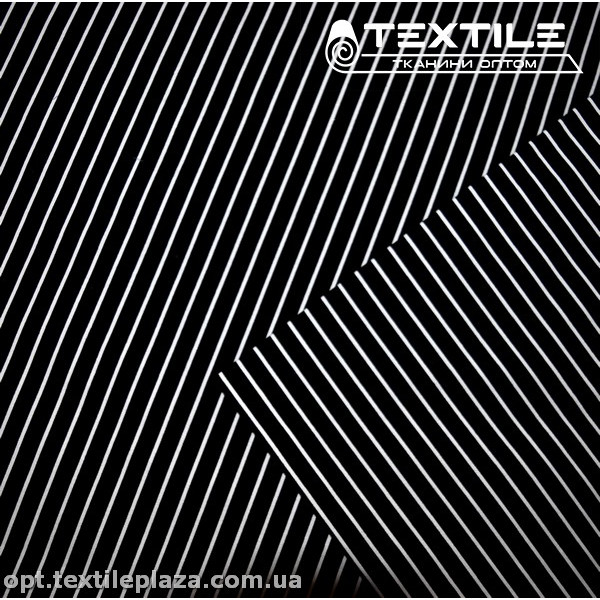 Хлопок полоска 3854D34C1 бело-черный