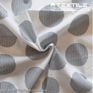 Хлопок горошек 3874D13C1 черный, белый