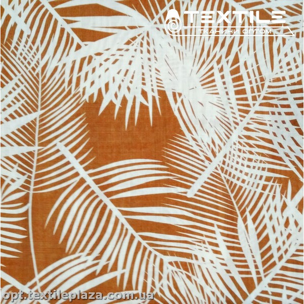 Хлопок листья 4073D48C2 белые, коричневый