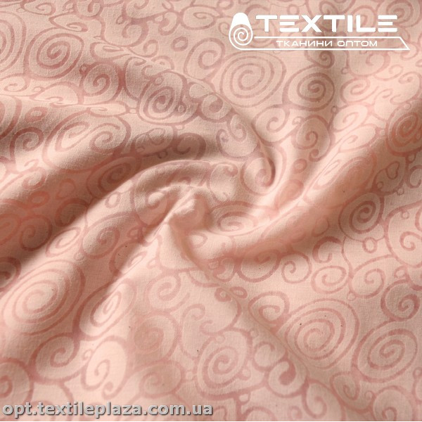 Хлопок жаккард 14522D2C2 Burnout узор, лососево-розовый