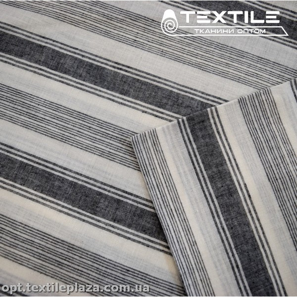 Хлопок полоска 4031D1C3 бело-черная