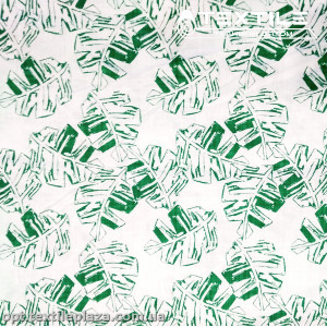 Хлопок листья 4073D30C2 зеленые, белый