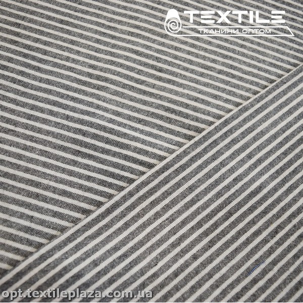 Хлопок полоска 4026D1C5 бело-черный