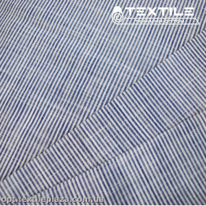 Хлопок полоска 4181D1C2 индиго-белый