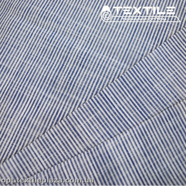 Хлопок полоска 4181D1C2 индиго-белый