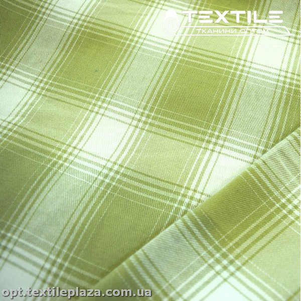 Хлопок клетка 14517D1C5 бело-фисташковый
