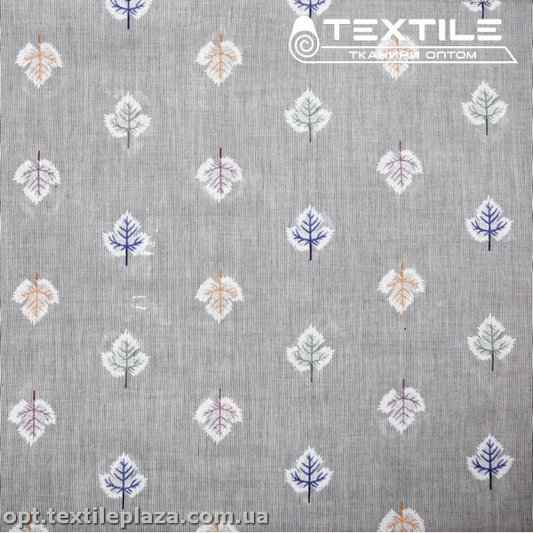 Хлопок цветы 3096D1C2 разноцветные, серый