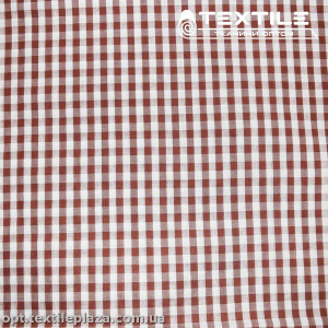 Хлопок клетка 15324D2C5 бело-коричневый