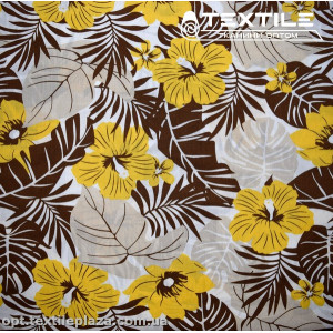 Хлопок цветы 3874D6C1 желтые, белый