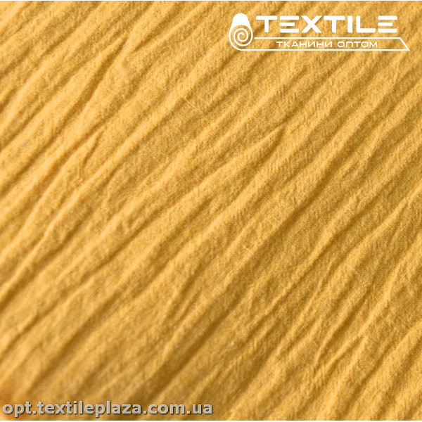 Хлопок крэш 3873C2 желто-горчичный