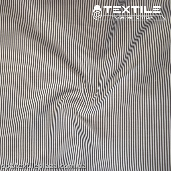 Хлопок полоска 4164D2C1 рубашечный, бело-черный