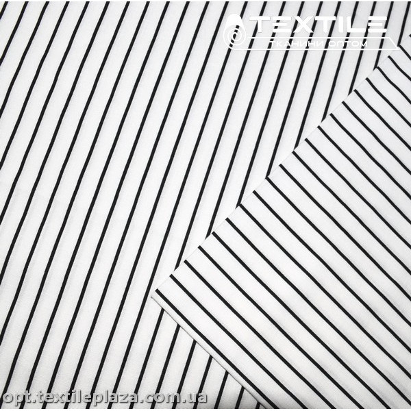 Хлопок полоска 3854D34C2 черно-белый