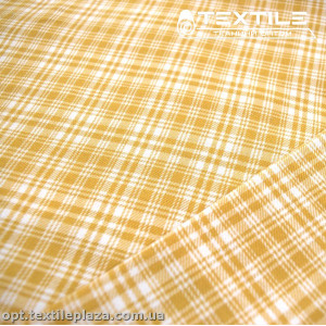 Хлопок клетка 14517D4C3 бело-горчичный