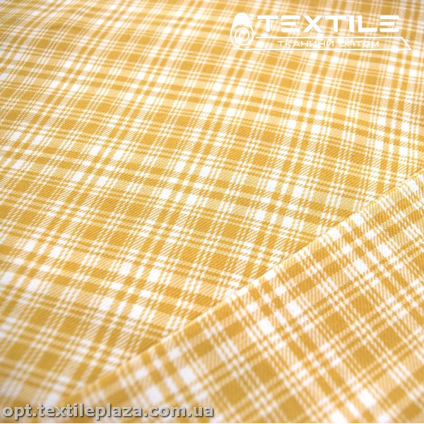 Хлопок клетка 14517D4C3 бело-горчичный