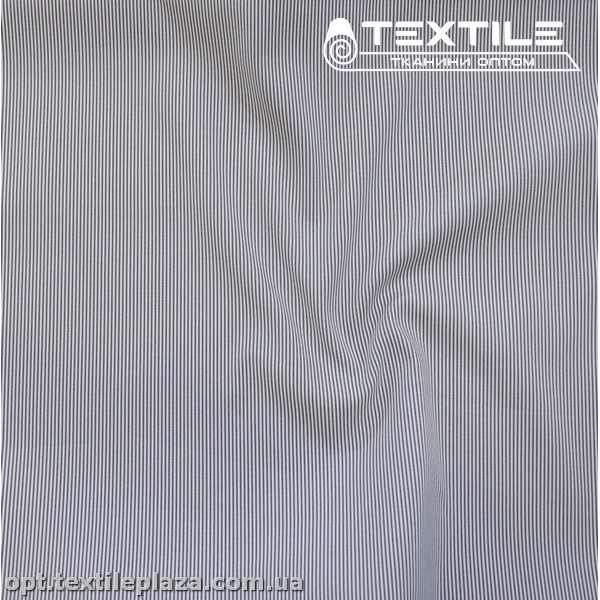 Хлопок полоска 4175D1C3 рубашечный, индиго-белый