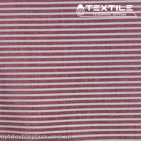 Хлопок полоска 15504D1C4 бордово-белый