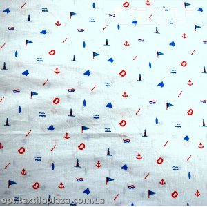 Хлопок абстракция 11452D16C1 значки, голубой