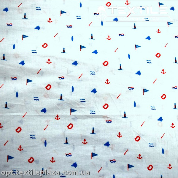 Хлопок абстракция 11452D16C1 значки, голубой