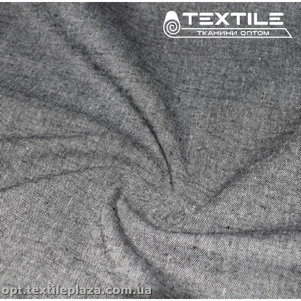 Хлопок однотонный 4178C4 меланж, черный