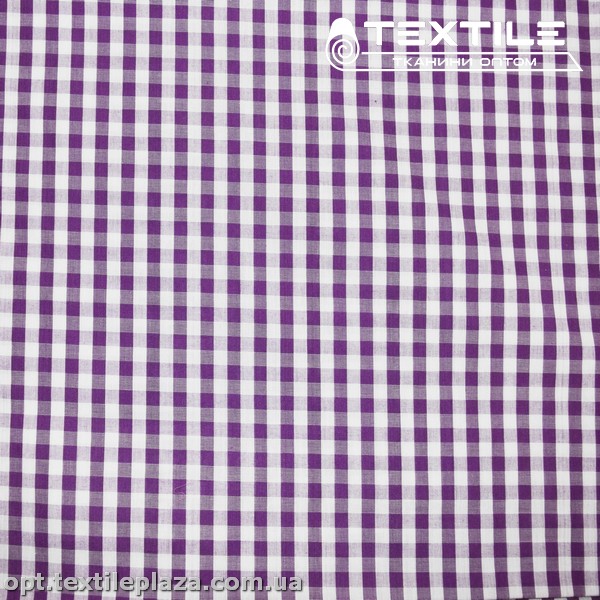 Хлопок клетка 15324D2C6 бело-сиреневый