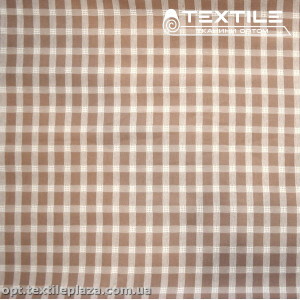 Хлопок клетка 14517D2C1 бело-бежевый