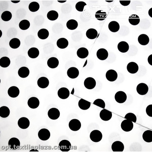 Хлопок горошек 4092D1C1 черный, белый