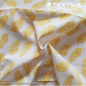 Хлопок листья 3874D15C3 желтые, белый