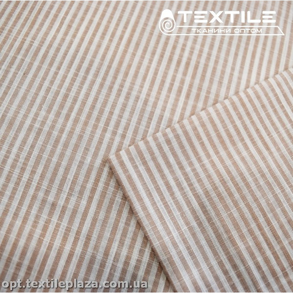 Хлопок полоска 4181D2C1 бежево-белый