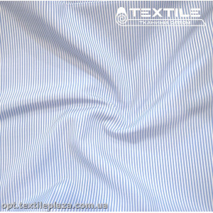 Хлопок полоска 4164D2C3 рубашечный, бело-голубой