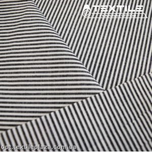 Хлопок полоска 4024D1C5 рубашечный, черно-белый