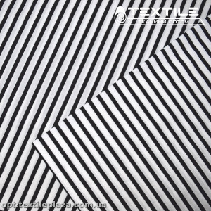 Хлопок полоска 3854D35C1 черно-белый