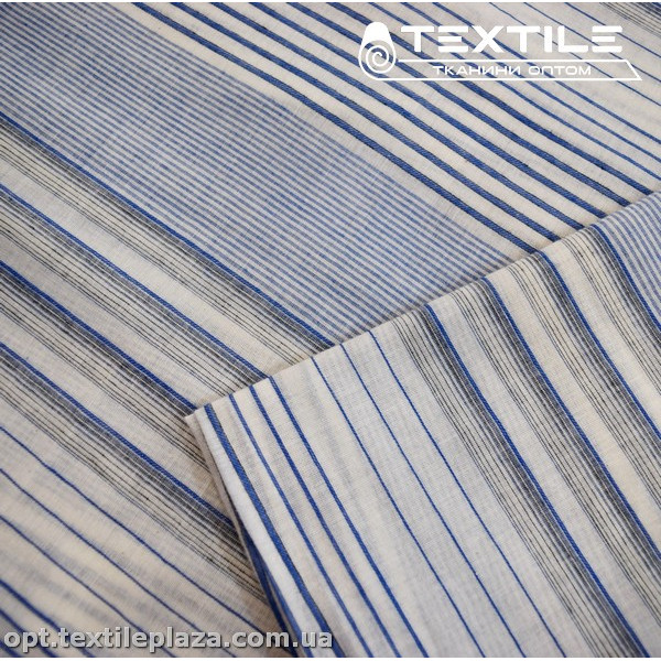 Хлопок полоска 4030D1C1 сине-белый