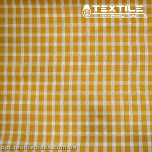 Хлопок клетка 14517D2C4 бело-горчичный