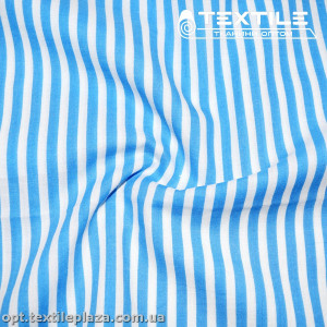 Хлопок полоска 11452D13C3 бело-голубой