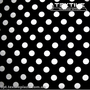 Хлопок горошек 4092D1C2 белый, черный