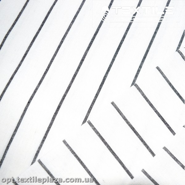 Хлопок полоска 4177D3C1 бело-черный