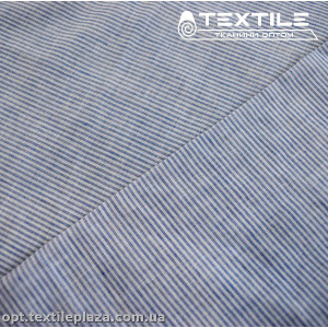 Хлопок полоска 4180D1C1 бело-голубой