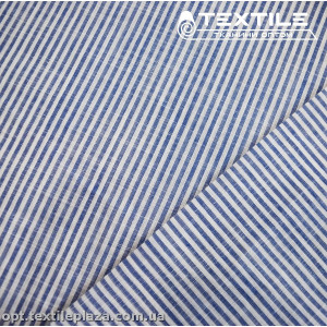 Хлопок полоска 4181D2C3 сине-белый