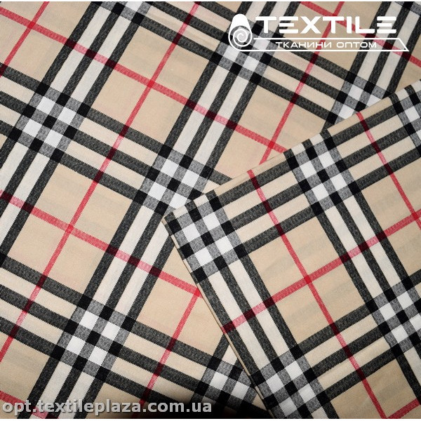 Хлопок клетка 4092D2C1 черно-бежевый