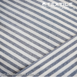 Хлопок полоска 4022D1C4 бело-синяя